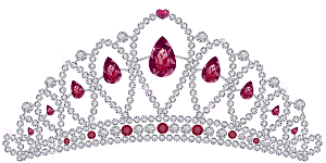 a diamond and ruby tiara